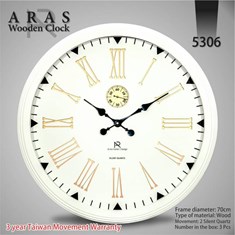 ساعت-دیواری-ارس-کد-5306-در-رنگبندی-سفید-و-مشکی