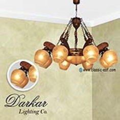 لوستر-چوبی-دارکار-مدل-رومی-مورب-8-شعله