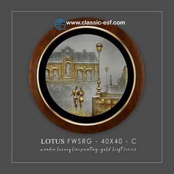 تابلو-لوتوس-سایز-40-40-H-فریم-چوبی