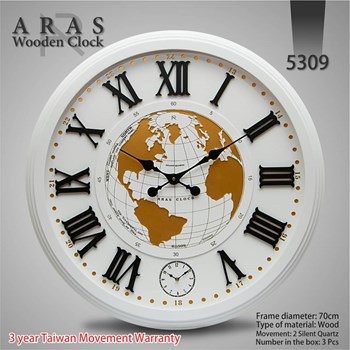 ساعت-دیواری-ارس-کد-5309-در-رنگبندی-سفید-و-مشکی