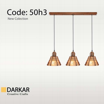 آویز-چوبی-مخروطی-تک-شعله-دارکار