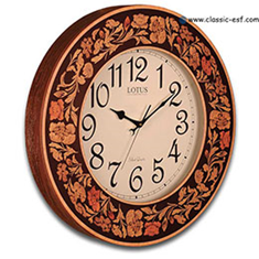 ساعت-دیواریلوتوس-مدل-Woodeb-Marquetry-Clocks