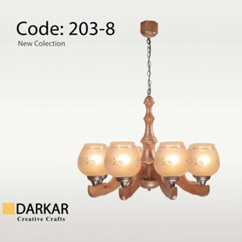 لوستر-چوبی-کلاسیک-3-شعله-دارکار