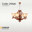 لوستر-چوبی-ترنج-6-شعله-دارکار