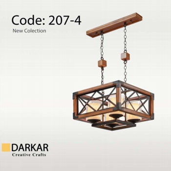 لوستر-چوبی-رویال-باکس-4-شعله-دارکار