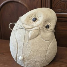 مجسمه-جغد-دکوراتیو-خاکی