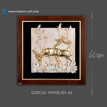 تابلو-لوتوس-کد-301-A1-فریم-چوبی-و-برجسته