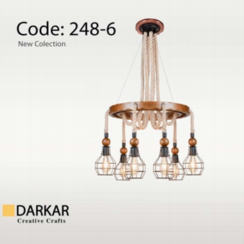 لوستر-چوبی-آبشار-8-شعله-دارکار