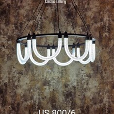 لوستر-کد-US800-6-مشکی-کلاسیک