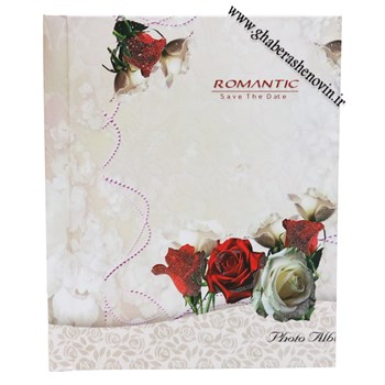 آلبوم-عکس-چسبی-صحافی-شده-مدل-گل