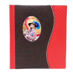 آلبوم-فتوبوک-چسبی-صحافی-شده-مدل-چرم-قابدار-نگیندار