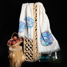 شال-دستباف-نقاشی-دستی