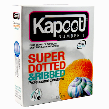 کاندوم-3-عددی-خاردار-و-حلقوی-کاپوت-SUPER-DOTTED-RIBBED