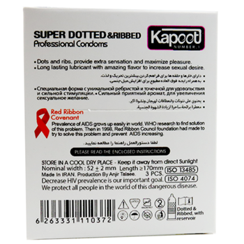 کاندوم-3-عددی-خاردار-و-حلقوی-کاپوت-SUPER-DOTTED-RIBBED