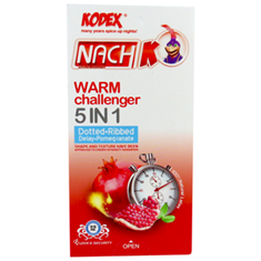کاندوم-کدکس-12-عددی-5-کاره-گرم-اناریWARM-CHALLENGER-5-IN-1