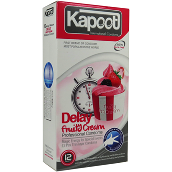 کاندوم-12-عددی-کاپوت-تاخیری-با-رایحه-کرم-میوه-ای-Delay-Fruity-Cream