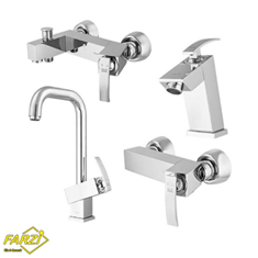 ست-4-تکه-شیرآلات-کلار-مدل-سوپرفلت-کروم