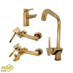 ست-4-تکه-شیرآلات-کلار-مدل-برمودا-طلایی