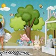 پوستردیواری-اتاق-کودک-طرح-درخت-عروسکی-کد-518