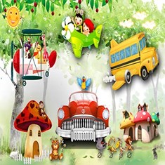 پوستر-دیواری-سه-بعدی-طرح-اتاق-کودک-کد-1000