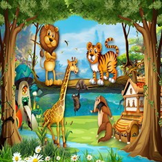 پوستر-دیواری-سه-بعدی-طرح-اتاق-کودک-کد-642