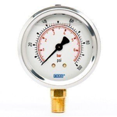 مانومترویکا-استیل-برنج-ایستادهصفحه-100-میلی-متری-روغنی