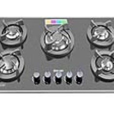 اجاق-گاز-صفحه-ای-شیشه-ای-پنج-شعله-پلوپز-وسط-ملینی-مدل-پارمیس
