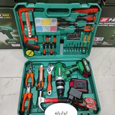 دریل-شارژی-پارکساید-36-ولت21-ولت-واقعی-با-پک-لوازم-کامل-مخصوص-کار-خانگی-دارای-یک-عدد-باطری-یدک