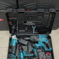 ست-سه-قلوماکیتاشارژی-مینی-سنگ-ودریل-وبتن-کن-شارژی128ولت-36ولت-واقعی-دارای-دو-عدد-باطری