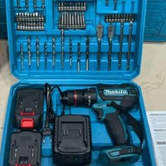 دریل-شارژی-مارک-ماکیتا-باطری-88-ولت-2-باطری-مدل-DDF482-دور-موتور-400-الی-1500-سه-نظام-فلزی-3حالته-چکشی-دریل-پیچبندترکمتر-دار-گیربوکس-دوحالته-سرعتی-و-قدرتی-کلید-گازی