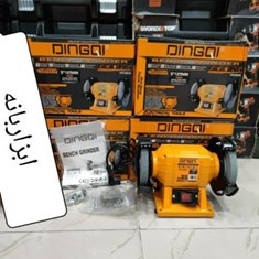 سنگ-دوطرفه-رو-میزی-دینگی-200-وات-دورموتور-2950-دور-دردقیقه-برق-220ولت-سایز-صفحه-دوطرف125میلیمتربدنه-تمام-فلز