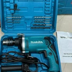 دریل-برقیمارک-ماکیتا-مدل-HP1630سایز-مته13-710-وات-3200-الی-4800-دور-چکش-دار-سه-نظام-آچار-خور-لوازم-جانبینوک-مته-آچار-سه-نظامدستهخط-کش-و-جعبه-حمل-محکم