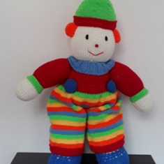 عروسک-بافتنی-دلقک-مهربان