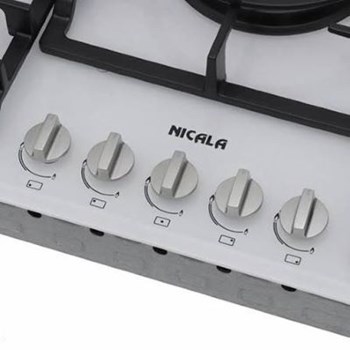 اجاق-گاز-صفحه-ای-نیک-کالا-شیشه-ای-سفید-مدل-GGH-301
