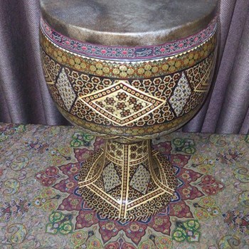 تنبک-خاتم-کاری-پر-استخوان